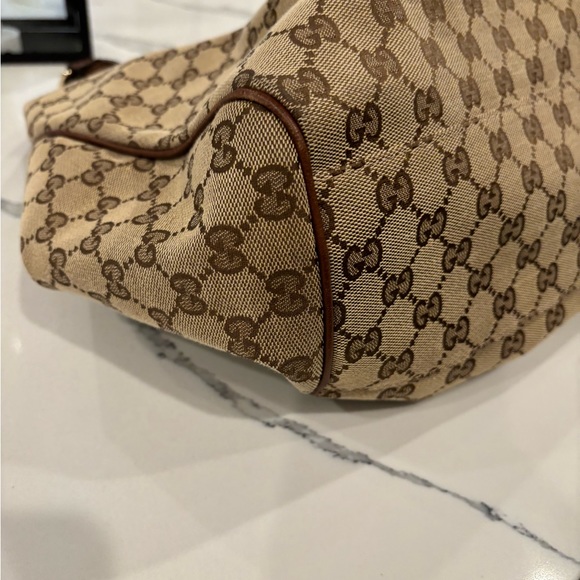 Gucci Monogram Sukey Tote- Large- Brown